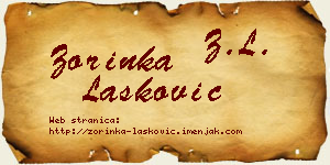 Zorinka Lasković vizit kartica